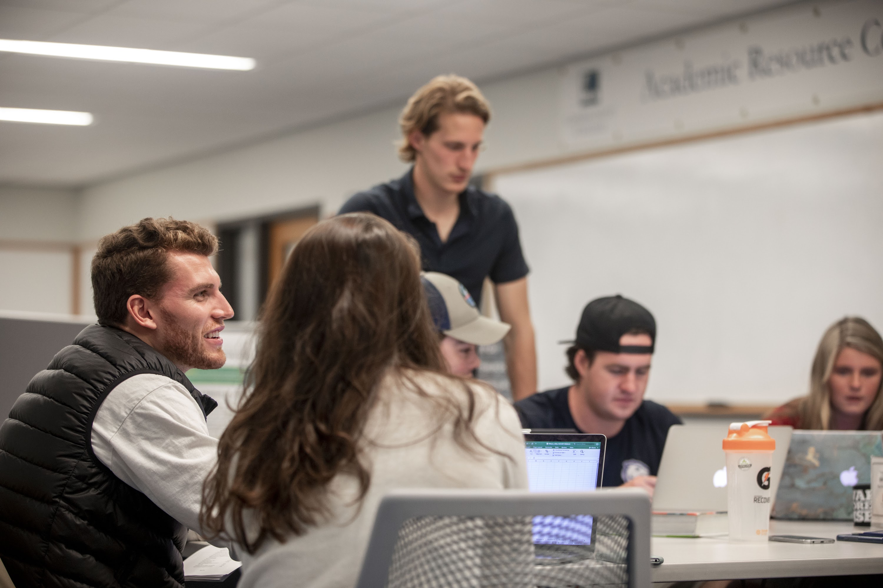 Students working in the Academic Resource Center