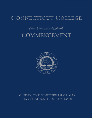 Commencement 2024 program cover