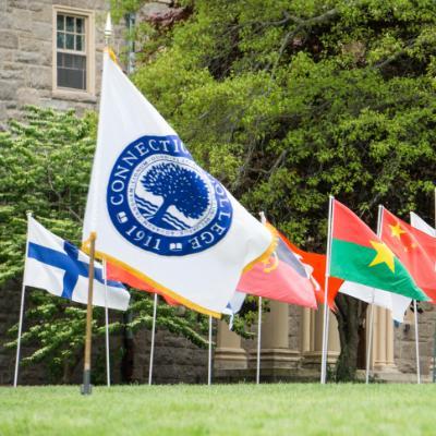 Flags on the green