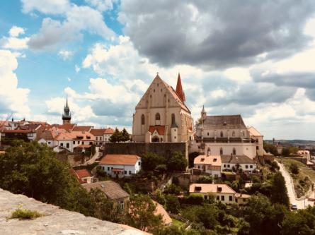 A cathedral in Znojmo, Czech Republic.