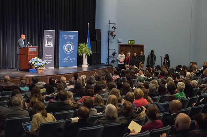 Bryan Stevenson at the Inaugural speech of President Katherine Bergeron's Distinguished Lecture Series