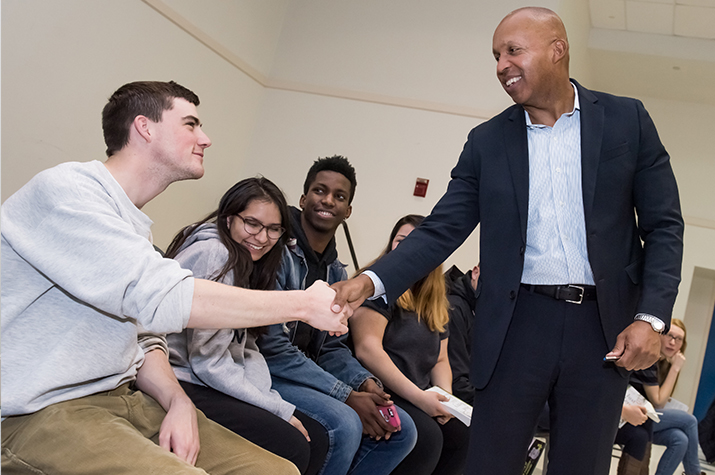 Bryan Stevenson at the Inaugural speech of President Katherine Bergeron's Distinguished Lecture Series