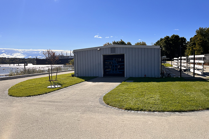 The area around the boathouse after the renovations