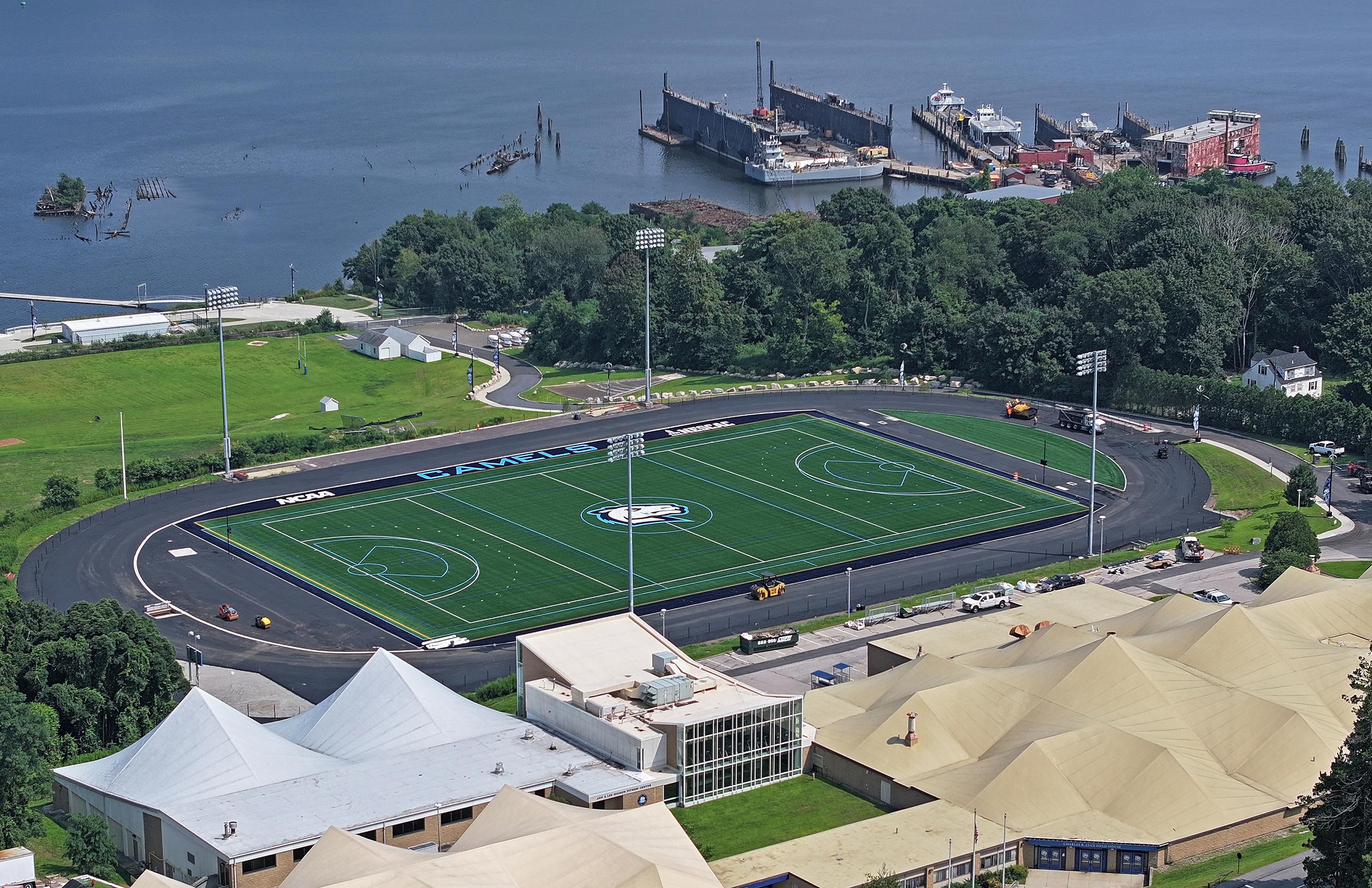 Aerial view of Silfen Field renovation