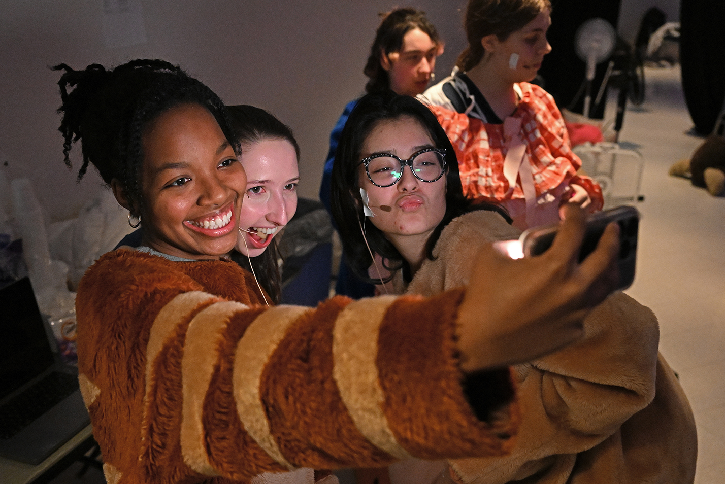 Students take selfie photo