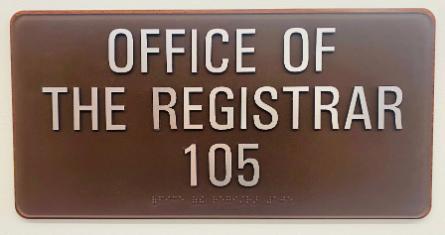 Office of the Registrar Fanning 105
