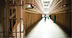 Photo of a prison hallway.